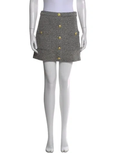 Pre-owned L'agence Tweed Mini Skirt In Black