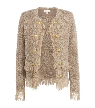 L'agence Tweed Mireille Jacket In Brown