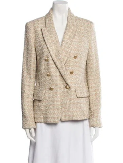 Pre-owned L'agence Tweed Pattern Blazer