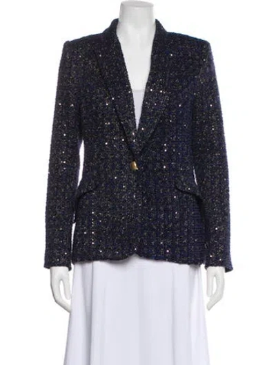 Pre-owned L'agence Tweed Pattern Blazer