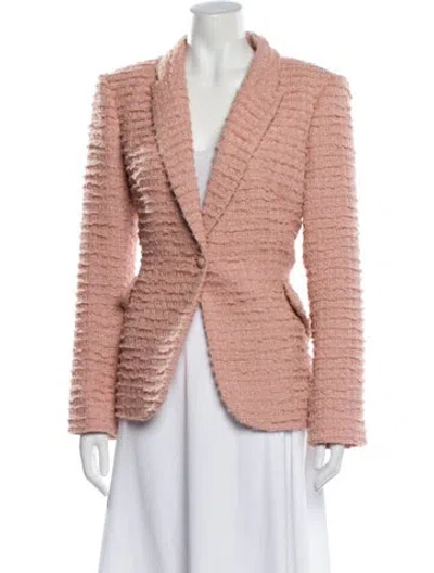 Pre-owned L'agence Tweed Pattern Blazer
