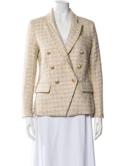 Pre-owned L'agence Tweed Pattern Blazer