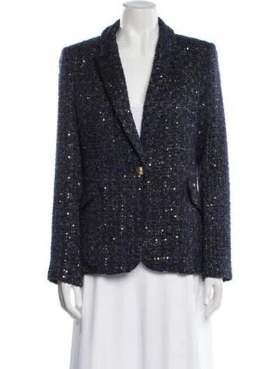 Pre-owned L'agence Tweed Pattern Blazer