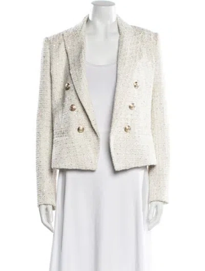 Pre-owned L'agence Tweed Pattern Blazer