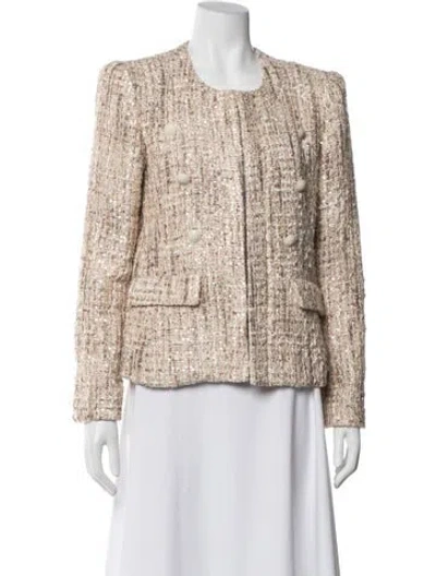 Pre-owned L'agence Tweed Pattern Blazer