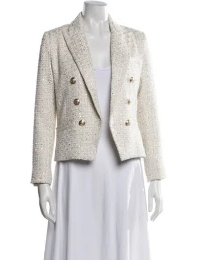 Pre-owned L'agence Tweed Pattern Blazer