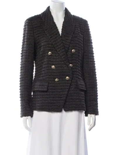 Pre-owned L'agence Tweed Pattern Blazer