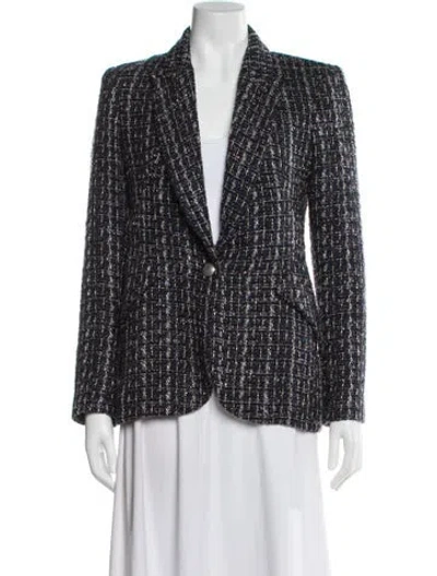 Pre-owned L'agence Tweed Pattern Blazer In Multi