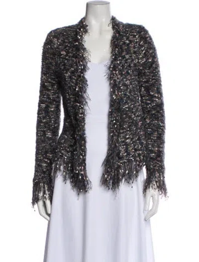 Pre-owned L'agence Tweed Pattern Blazer In Multi