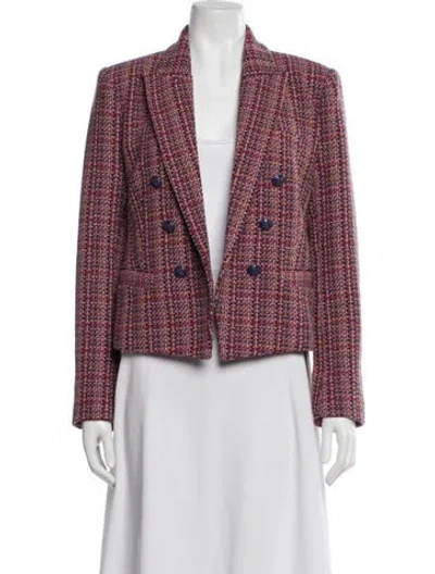 Pre-owned L'agence Tweed Pattern Blazer In Multi