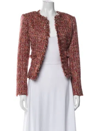 Pre-owned L'agence Tweed Pattern Blazer In Multi