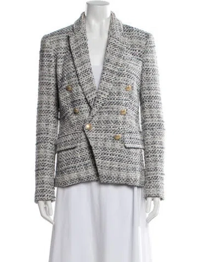 Pre-owned L'agence Tweed Pattern Blazer In Multi