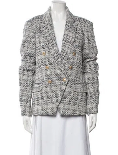 Pre-owned L'agence Tweed Pattern Blazer In Multi