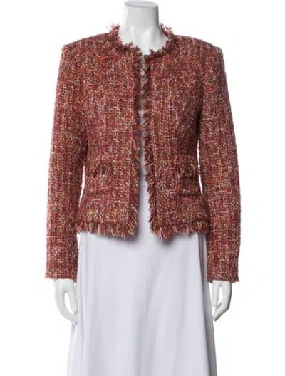 Pre-owned L'agence Tweed Pattern Blazer In Multi