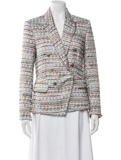 Pre-owned L'agence Tweed Pattern Blazer In Neutral
