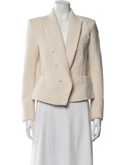 Pre-owned L'agence Tweed Pattern Blazer In Neutral