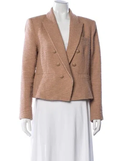 Pre-owned L'agence Tweed Pattern Blazer In Neutral