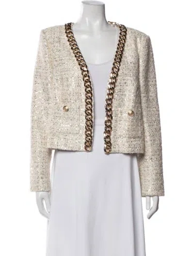 Pre-owned L'agence Tweed Pattern Blazer In Neutrals