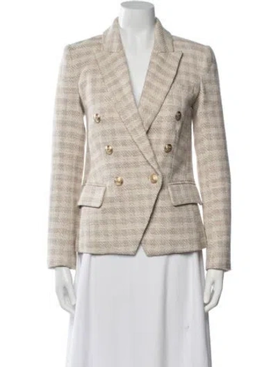 Pre-owned L'agence Tweed Pattern Blazer In Neutrals