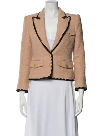 Pre-owned L'agence Tweed Pattern Blazer In Neutrals