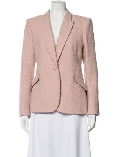 Pre-owned L'agence Tweed Pattern Blazer In Pink