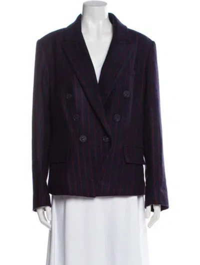 Pre-owned L'agence Tweed Pattern Blazer In Purple