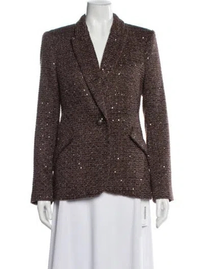 Pre-owned L'agence Tweed Pattern Blazer W/ Tags