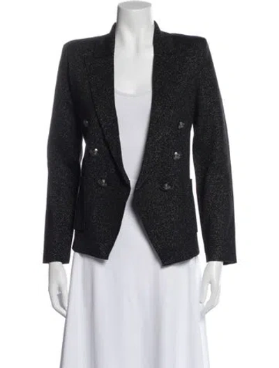 Pre-owned L'agence Tweed Pattern Blazer W/ Tags In Black