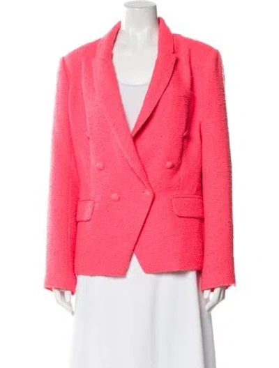 Pre-owned L'agence Tweed Pattern Blazer W/ Tags In Pink