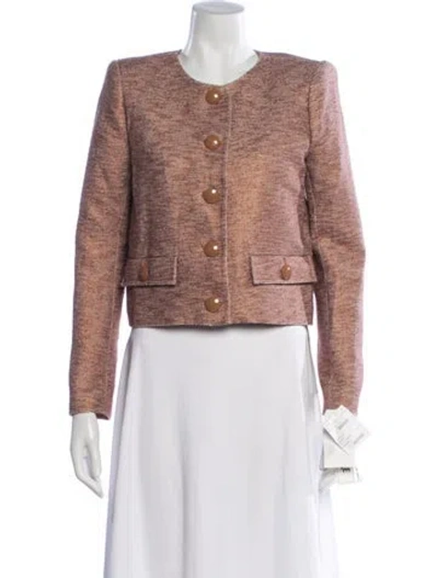 Pre-owned L'agence Tweed Pattern Blazer W/ Tags In Pink