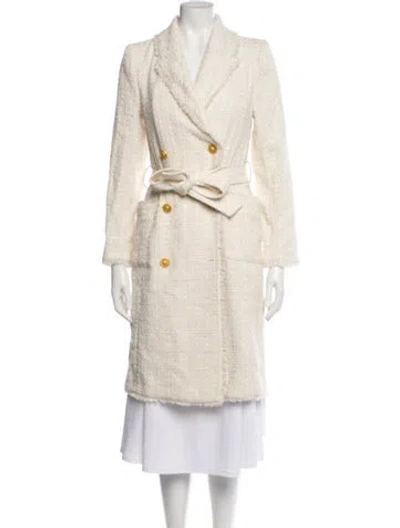 Pre-owned L'agence Tweed Pattern Coat In Neutral