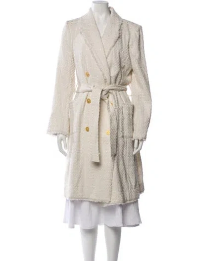 Pre-owned L'agence Tweed Pattern Coat W/ Tags In Neutrals