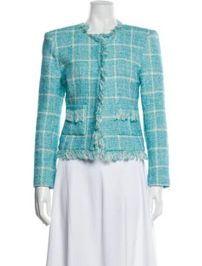 Pre-owned L'agence Tweed Pattern Evening Jacket