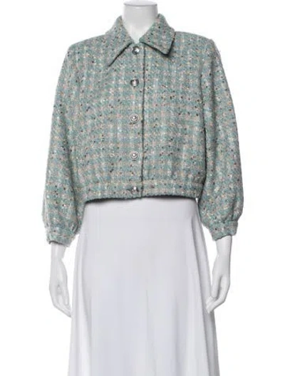 Pre-owned L'agence Tweed Pattern Evening Jacket