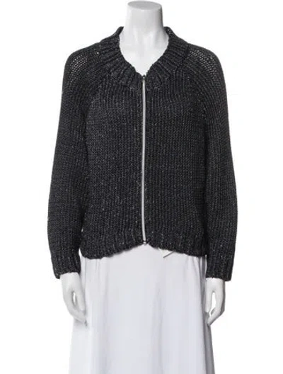 Pre-owned L'agence Tweed Pattern Evening Jacket In Gray