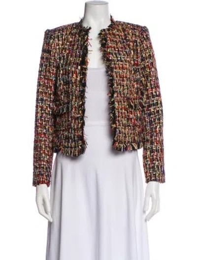 Pre-owned L'agence Tweed Pattern Evening Jacket In Multi