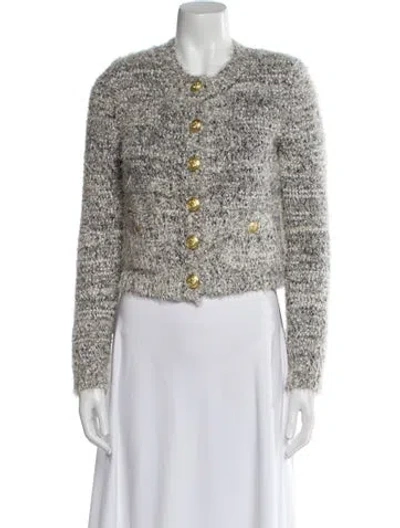 Pre-owned L'agence Tweed Pattern Evening Jacket In Multi