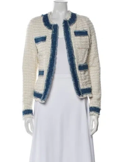 Pre-owned L'agence Tweed Pattern Evening Jacket In Multi