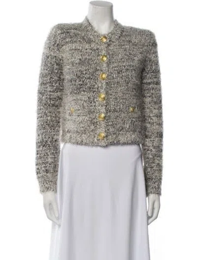 Pre-owned L'agence Tweed Pattern Evening Jacket In Multi