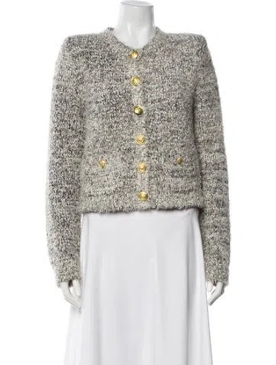 Pre-owned L'agence Tweed Pattern Evening Jacket In Multi