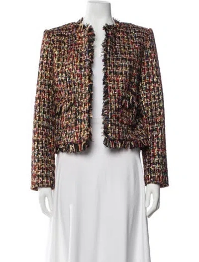 Pre-owned L'agence Tweed Pattern Evening Jacket In Multi