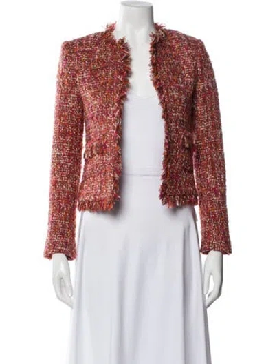 Pre-owned L'agence Tweed Pattern Evening Jacket In Multi