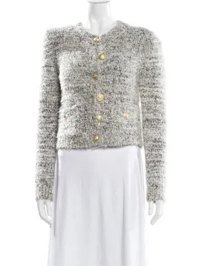 Pre-owned L'agence Tweed Pattern Evening Jacket In Multi