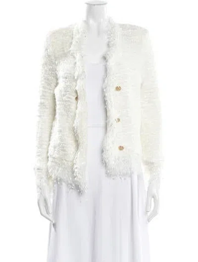 Pre-owned L'agence Tweed Pattern Evening Jacket In Multi