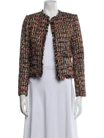 Pre-owned L'agence Tweed Pattern Evening Jacket W/ Tags In Multi