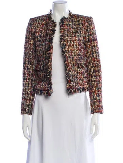 Pre-owned L'agence Tweed Pattern Evening Jacket W/ Tags In Multi