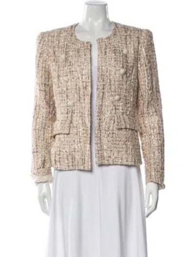 Pre-owned L'agence Tweed Pattern Jacket