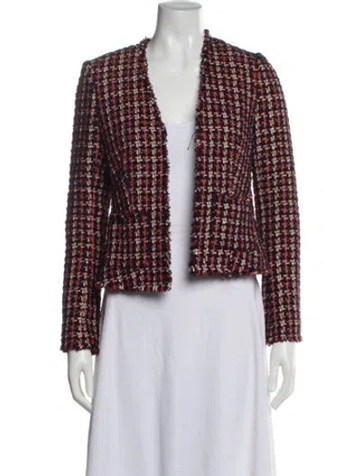 Pre-owned L'agence Tweed Pattern Jacket In Multi