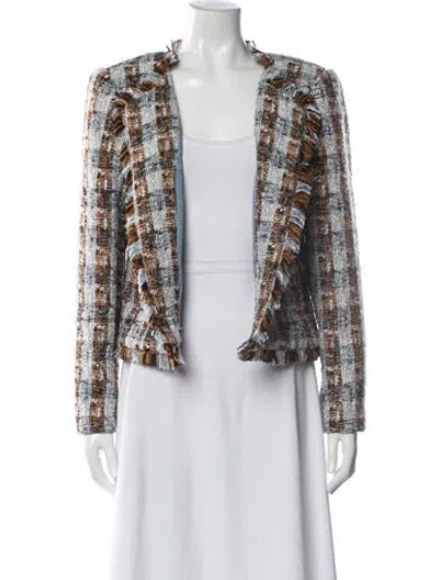 Pre-owned L'agence Tweed Pattern Jacket In Multi
