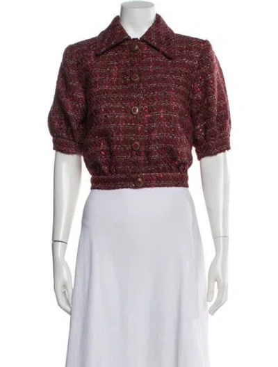 Pre-owned L'agence Tweed Pattern Jacket In Multi